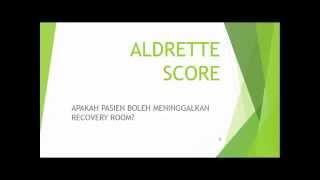 aldrette score [upl. by Cristen]