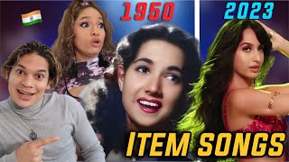 Item Songs for the first time Latinos react to Evolution Of Bollywood Item Songs 19502023 [upl. by Morty679]