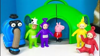 BEST LEARNING Videos PEPPA PIG TELETUBBIES Tubbytronic Superdome Counting Rainbow Bouncy Balls Toys [upl. by Adlin]