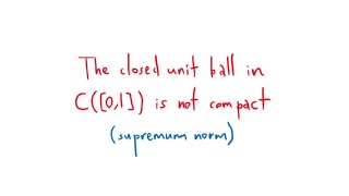 The closed unit ball in C01 is not compact [upl. by Seadon]