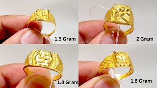 Gold Ring for Men with Weight and Price  Light Weight Men Ring Design 12 Gram [upl. by Anawait]