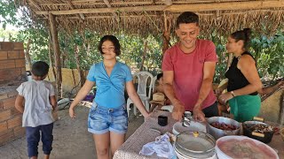 VEJA UMA DELICIOSO ALMOÇO NA CASA DA ROÇA E OS CONVIDADOS E TEVE EM CONTRO COM ROSILENE E CELINHA [upl. by Arteid]