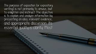 What Is The Purpose Of Expository Writing [upl. by Auhel]