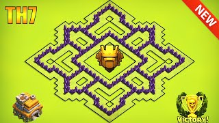 Diseño de Ayuntamiento 7 Subida de Copas Clash of Clans 2023 [upl. by Nnylannej964]