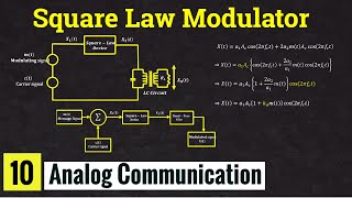 Square law modulator  AM modulator  Generation of Amplitude modulated wave  Lec  10 [upl. by Teagan]