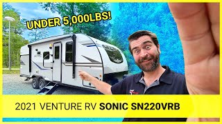 2021 Venture RV Sonic 220VRB Ultra Lite Rear Bath Travel Trailer Camper at Southern RV McDonough GA [upl. by Onairotciv]