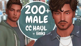 200 MALE CC LINKS  Hair Facial Hair amp Clothes  The Sims 4 [upl. by Millburn149]