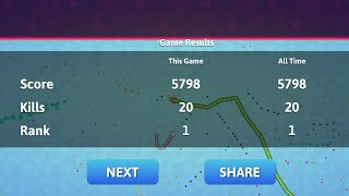 snakeio game my score 5000 King of snacks [upl. by Anaeg]