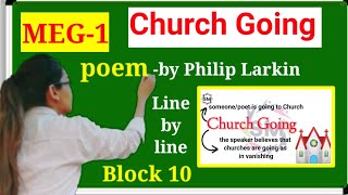 Church Going By Philip Larkin explained line by line in hindiMEG1Block10British Poetry modern [upl. by Nidnarb]