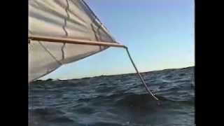 Canoe Sailing Ocean rough water wave splashed rocks [upl. by Aihsal787]