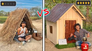 OVERNIGHT SURVIVAL CHALLENGE  Low Budget House Challenge 🏠 [upl. by Roldan]