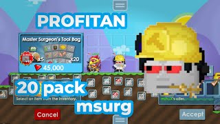 Profitan dari 20 pack msurg  GROWTOPIA PROFIT [upl. by Edmunda]