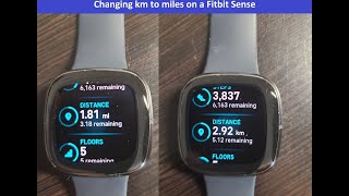 Fitbit Sense from km to miles [upl. by Cletis556]