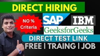 Direct Hiring Biggest Hiring For Students And Freshers SAP IBM Training And Job Program Free 2024 23 [upl. by Acirej]