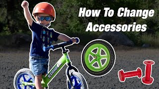 Change Accessories on Your Strider Bike  Complete HowTo Guide [upl. by Reniar]