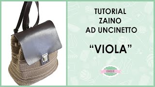 TUTORIAL ZAINO UNCINETTO quotVIOLAquot  Punto costa inglese su borsa  Uncinetto dArgento [upl. by Gittle]