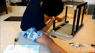 Assembling an IKEA 2 drawer nightstand HEMNES [upl. by Noiek]