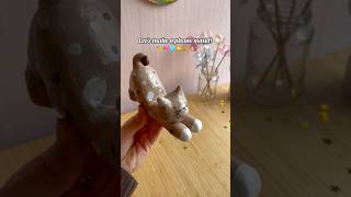 Easy DIY phone stand with airdry clay van de action ✏️🩵🎨 diy art clay [upl. by Stolzer]