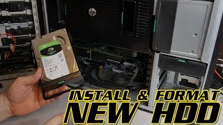 HOW TO INSTALL AND FORMAT A NEW HARD DRIVE WINDOWS [upl. by Leda]