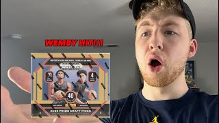 NEW WEMBY HUGE HIT🔥 2023 Prizm Draft Picks Basketball Hobby Box Review [upl. by Lutero907]