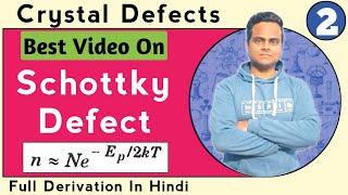 Schottky Defect In Hindi  Crystal Defects  Solid State Physics [upl. by Hodge239]