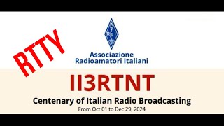 CQ DE II3RTNT  RTTY  diploma 100 anni di radio in Italia  novembre 2024 [upl. by Etiuqram640]