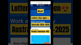 Australia work and holidays visa subclass 462 australia australianews australiaworkvisa [upl. by Nedah]