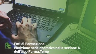 Enti di Formazione  Iscrizione Sede Operativa [upl. by Ennaylil248]