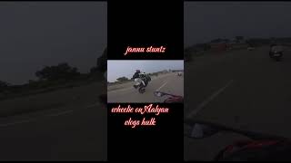 jannu stuntz wheelie on aalyan vlogs hulk [upl. by Yusuk553]