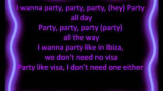 Black Eyed Peas  Party All The Time LYRICS [upl. by Aleuname]