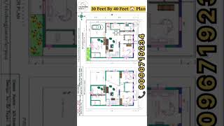 30x40 Duplex House Plan  30 by 40 House Plans 3Bedroom  3 Bedroom House Plan 30X40 30x40 duplex [upl. by Yci]