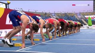 75 Marcus Krah vs Amere Lattin 110m Hurdles FINAL World U20 Championships Bydgoszcz 2016 HD [upl. by Janetta]