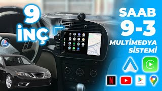 SAAB 93 ANDROİD MULTİMEDYA SİSTEMİ ➡ KABLOSUZ CARPLAY amp ANDROİDAUTO DESTEKLİ [upl. by Hey]