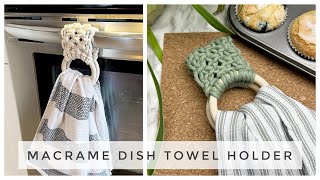 DIY MACRAME  Macrame Dish Towel Holder [upl. by Ahseim]