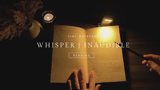 ASMR Whisper Reading  Inaudible Reading  Mouth Sounds [upl. by Inahteb]