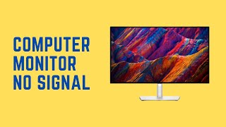 How To Fix Computer Monitor NO Signal With No Display [upl. by Thursby125]