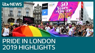 Pride In London 2019 main parade highlights  ITV News [upl. by Vogele]