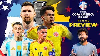 Argentina vs Colombia Final Match Preview  Copa America 2024 [upl. by Ahsinal]