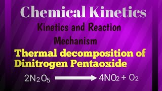 Thermal decomposition of Dinitrogen pentoxide  Kinetics and reaction mechanism  Chemical Kinetics [upl. by Novelc]