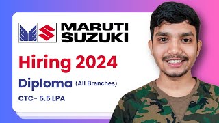 Maruti Suzuki Freshers Hiring 2024  Junior Engineer Trainee CTC 55 LPA  Maruti Suzuki JET 2024 [upl. by Ping368]