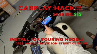 Harley Davidson Street Glide ST 117 CarPlay install video Save  with this HACK HD Touring Models [upl. by Warfield111]