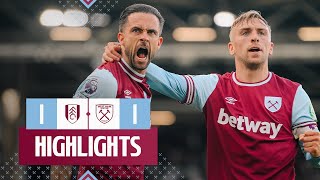 Fulham 11 West Ham  Points Shared After Late Ings Strike  Premier League Highlights [upl. by Trbor]