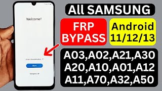 All Samsung A02A04A10A12A13A20A01A32A50A70 FRP Bypass  Remove Frp Lock  1 Click Bypass [upl. by Slaohcin21]