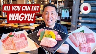 All You Can Eat WAGYU Buffet in Tokyo 🇯🇵 Yakiniku Japanese Restaurant in Japan [upl. by Ecirbaf]