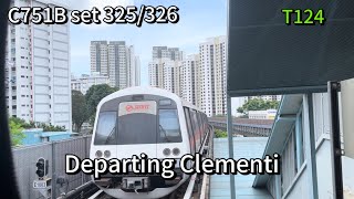 24th anniversaryretiredC751B set 325326 departing Clementi [upl. by Nwahsyt37]