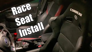 How to Install racing seats 2016 WRX STI [upl. by Prober]