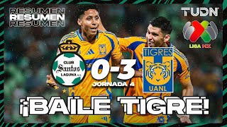 HIGHLIGHTS  Santos 03 Tigres  Liga Mx AP2024  J4  TUDN [upl. by Prentice]