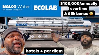 ECOLAB IS PAYING 100K A YEAR amp 5k Bonus 😳🤫💵 hotel stays amp per diem 🙌🏾 trucking houston [upl. by Fleta]