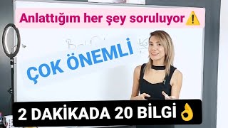 🚨2 DAKİKADA 20 BİLGİDEN FAZLA☺️👌 [upl. by Cleve]