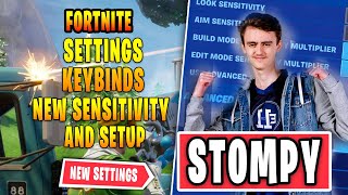 Stompy New Fortnite Settings keybinds and New Sensitivity [upl. by Willamina459]